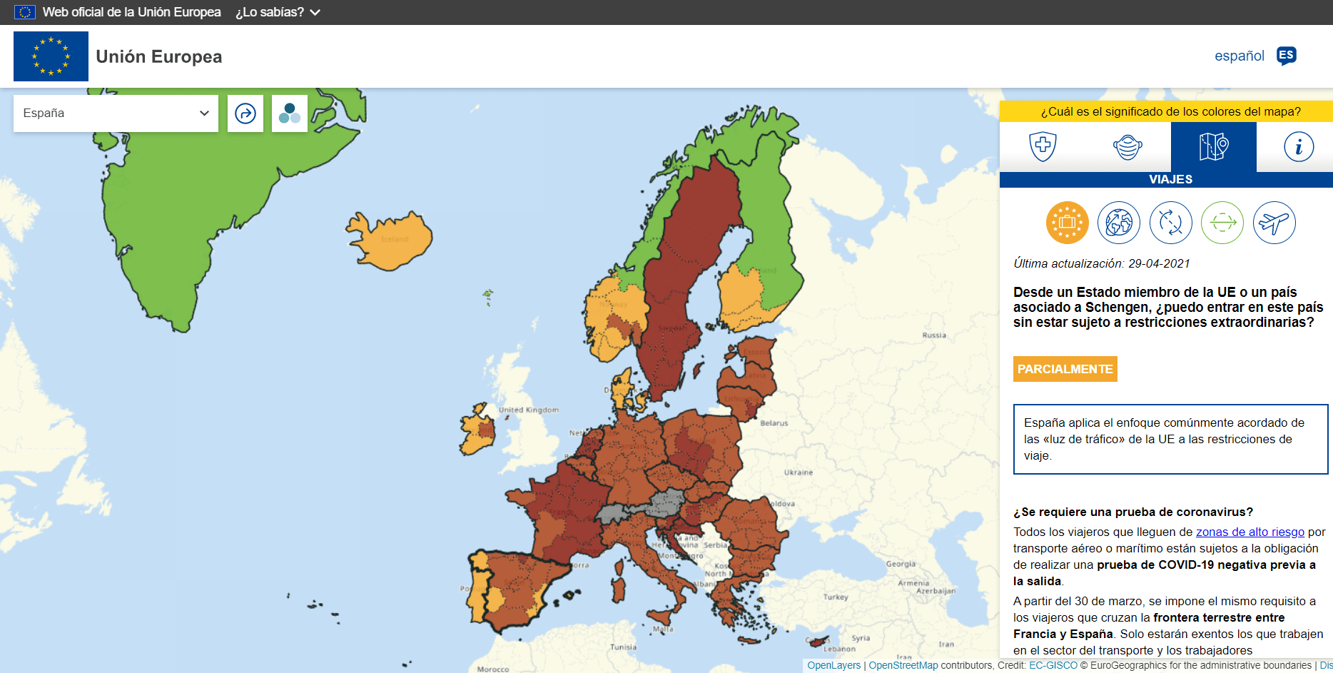 mapa europa test